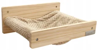 KERBL Kattenhangmat Natuurlijk Taupe 38x33x16cm Max 6kg Wandmontage — miniatuur 1