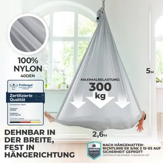 YOSANA Hangmat Complete Set Nylon 5m x 26m TUV Goedgekeurd — miniatuur 7