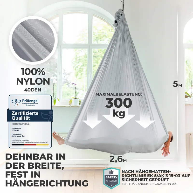 YOSANA Hangmat Complete Set Nylon 5m x 26m TUV Goedgekeurd — foto 7