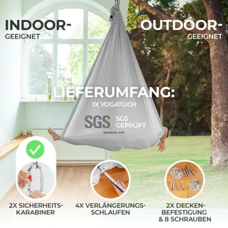 YOSANA Hangmat Complete Set Nylon 5m x 26m TUV Goedgekeurd — miniatuur 4