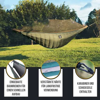 ONETIGRIS Night Protector Hangmat Underquilt Ultralicht 280x120cm Groen — miniatuur 2