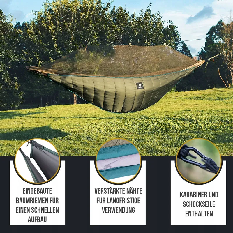 ONETIGRIS Night Protector Hangmat Underquilt Ultralicht 280x120cm Groen — foto 2