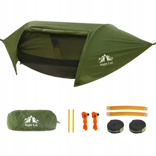 NIGHT CAT Hangmattent Klamboe Waterdicht 1 Persoon Camping — miniatuur 1