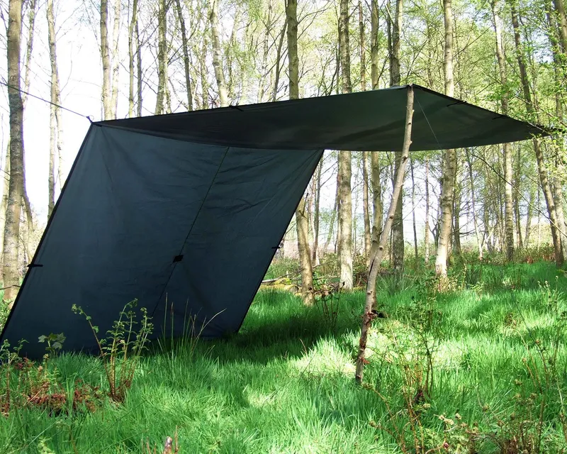 DD TARP XL Groen Regenzeil Tent 4,5x3m — foto 7