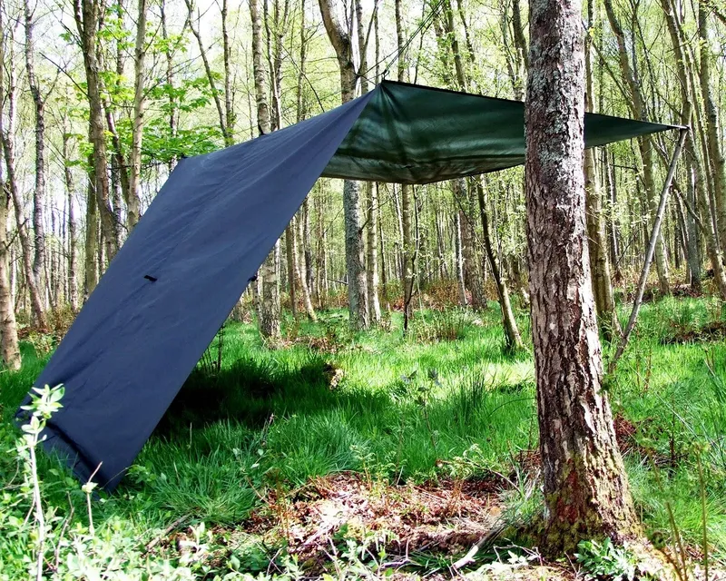DD TARP XL Groen Regenzeil Tent 4,5x3m — foto 8