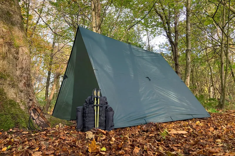 DD TARP XL Groen Regenzeil Tent 4,5x3m — foto 5