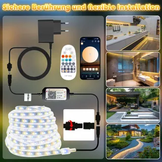 TENDIST LED Strip Buiten 20M IP67 Waterdicht Dimbaar Afstandsbediening — miniatuur 7