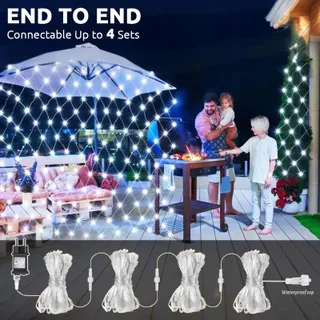 COZYMEOW Lichtnet Buiten 3x2m 200 LED Balkon Boom — miniatuur 6