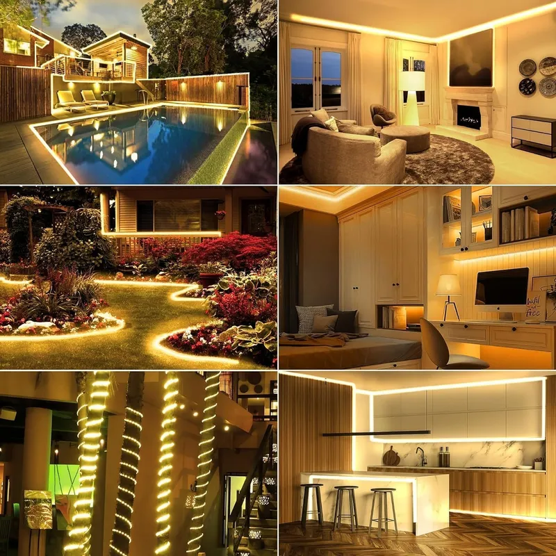 LED Lichtslang 10M 200 LED Afstandsbediening IP65 Tuin Binnen — foto 7