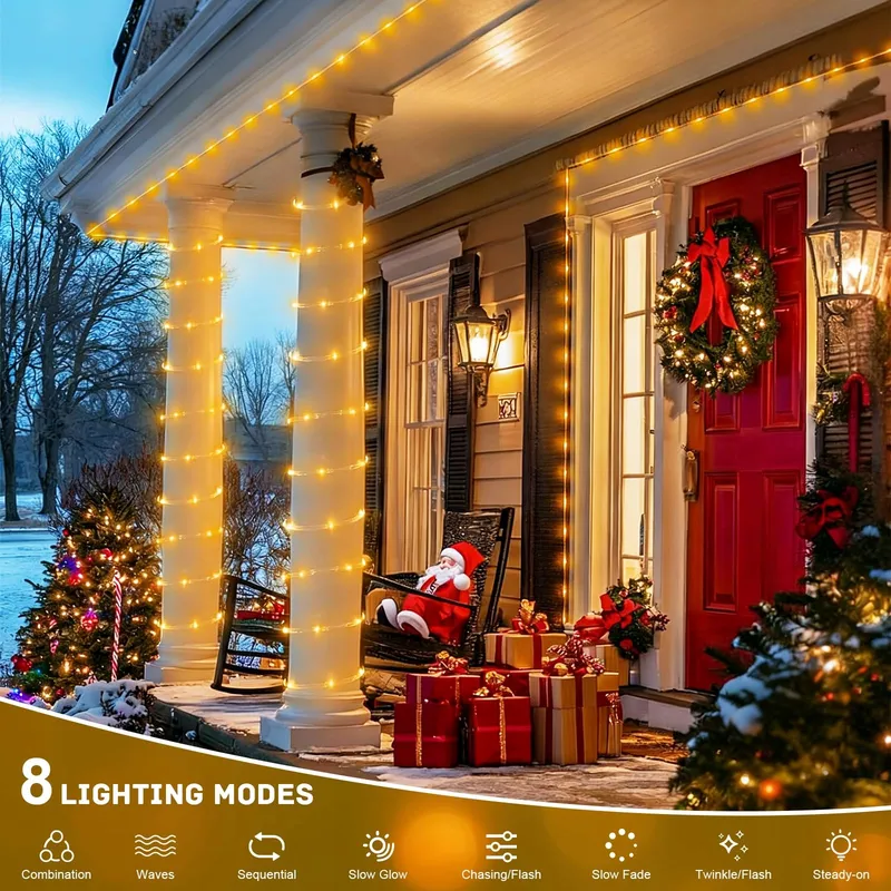 LED Lichtslang 10M 200 LED Afstandsbediening IP65 Tuin Binnen — foto 3