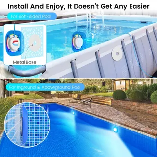 LYLMLE 20W LED Zwembadverlichting 12V Kleurwisseling IP68 App — miniatuur 2