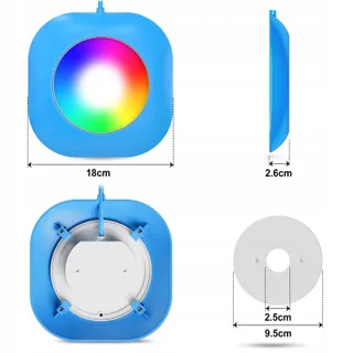 LYLMLE 20W LED Zwembadverlichting 12V Kleurwisseling IP68 App — miniatuur 7