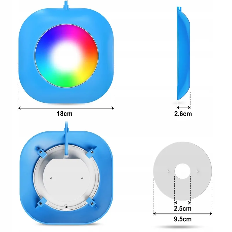 LYLMLE 20W LED Zwembadverlichting 12V Kleurwisseling IP68 App — foto 7