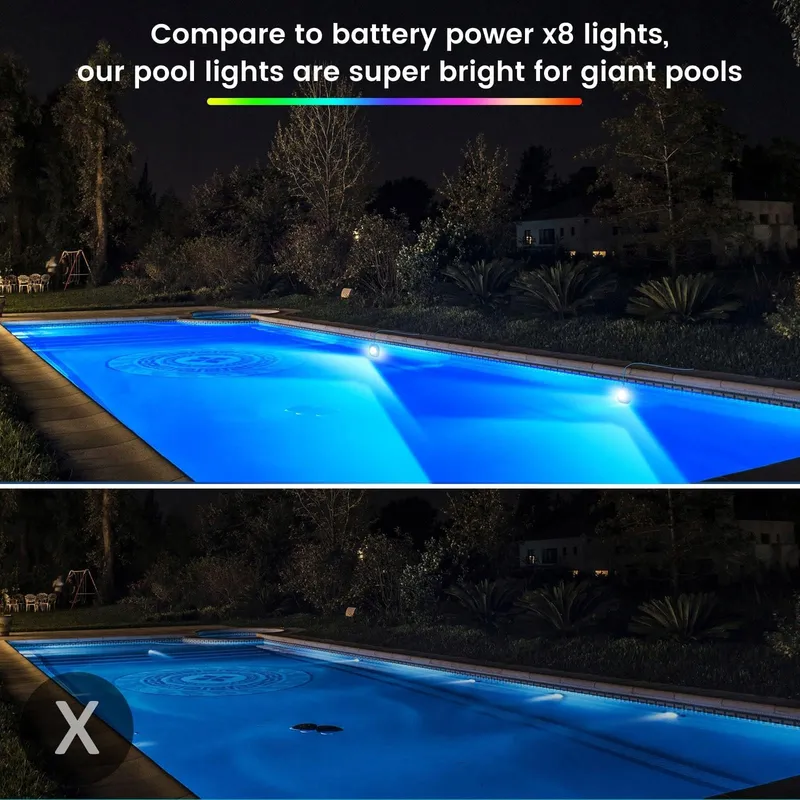 LYLMLE 20W LED Zwembadverlichting 12V Kleurwisseling IP68 App — foto 5