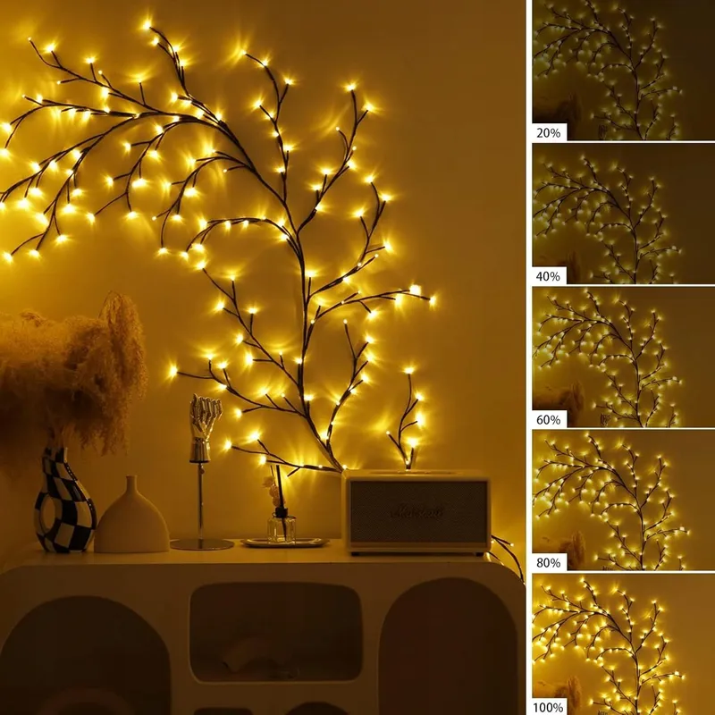 CISKOTU LED Lichtketting 144 LED Decoratieve Takjes Woonkamer Slaapkamer — foto 5