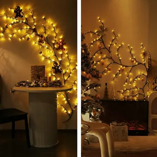 CISKOTU LED Lichtketting 144 LED Decoratieve Takjes Woonkamer Slaapkamer — miniatuur 3
