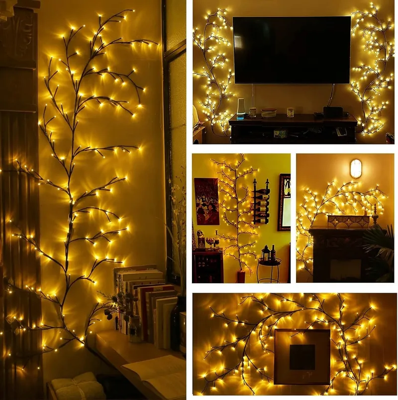 CISKOTU LED Lichtketting 144 LED Decoratieve Takjes Woonkamer Slaapkamer — foto 4