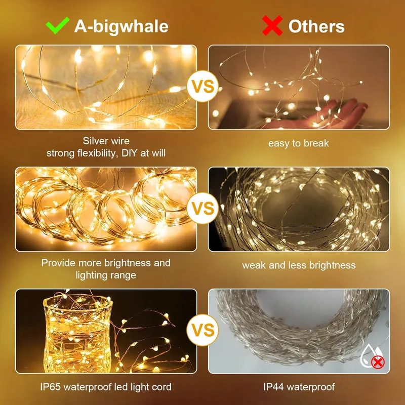 Lichtgordijn 2x2m 200 LED USB Warmwit Bruiloft — foto 4