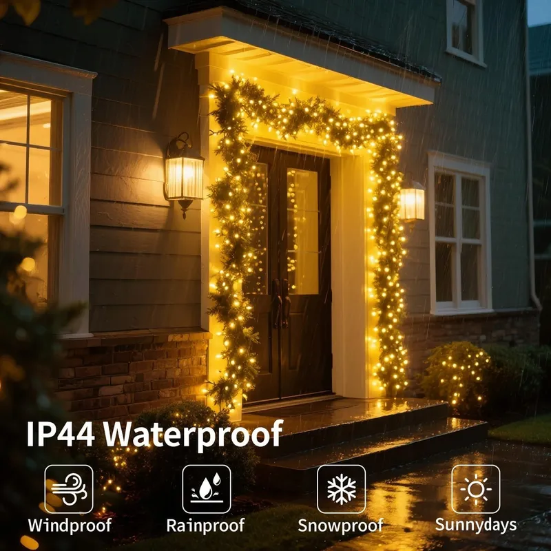 LED Lichtsnoer Buiten 10M 80 LED Tuin Terras Warm Wit — foto 2