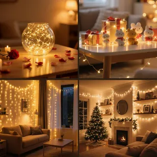 LED Lichtsnoer Buiten 10M 80 LED Tuin Terras Warm Wit — miniatuur 7
