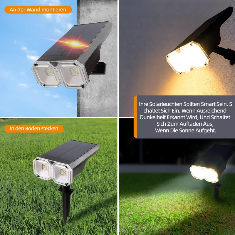 DA LIGHT Solar Tuinlamp LED Buiten Dimbaar IP65 Waterdicht — foto 5