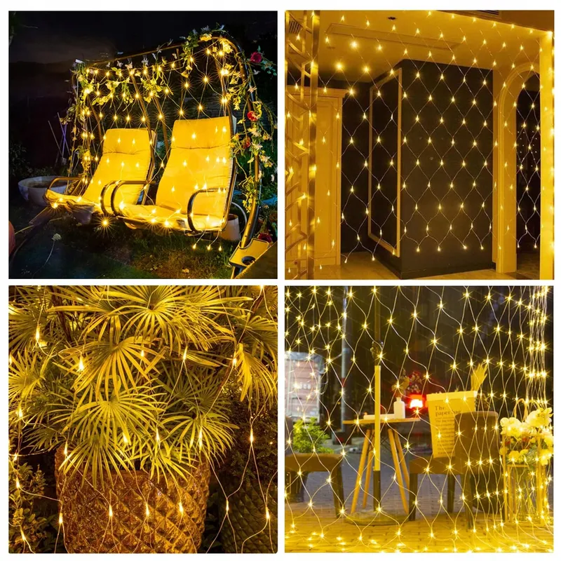 MOLVCE Lichtnet Buiten 100 LED 1,5x1,5m IP44 9 Modi — foto 6