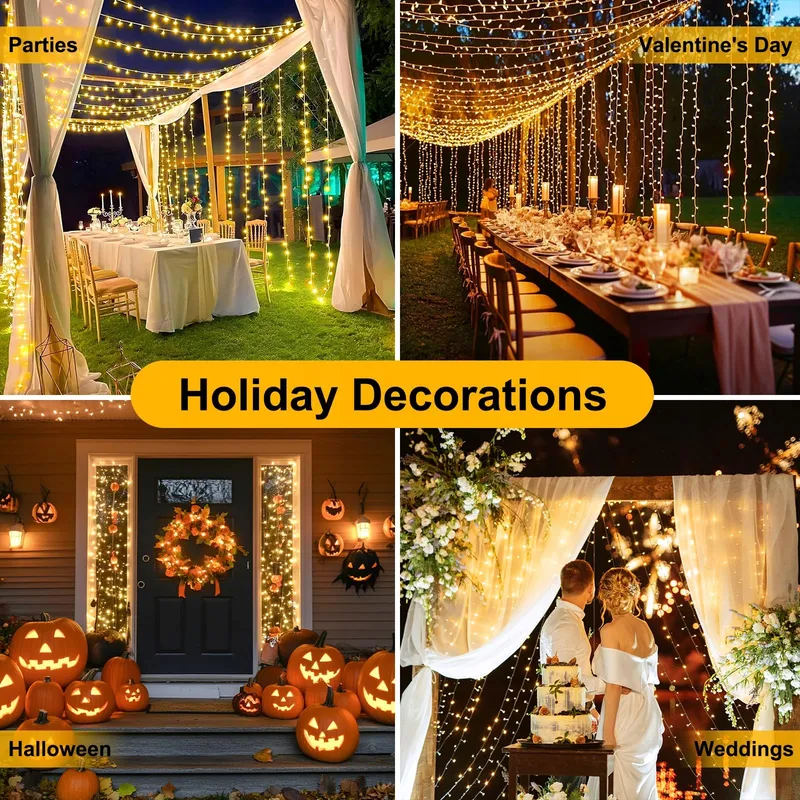 FAIRYGLIM LED Lichtketting Buiten 20M 200 LED Waterdicht 8 Modi — foto 7