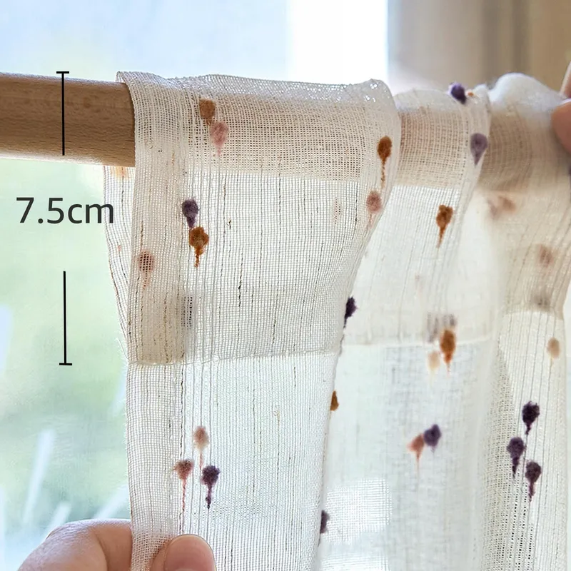 Bistro Gordijn Boho Stippen 40x125cm Beige — foto 5