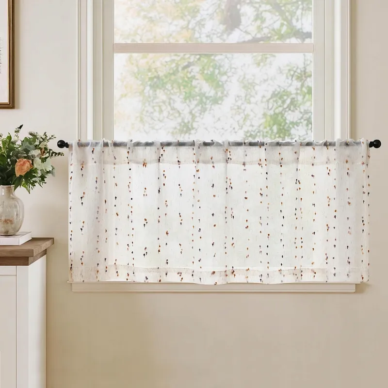 Bistro Gordijn Boho Stippen 40x125cm Beige — foto 1