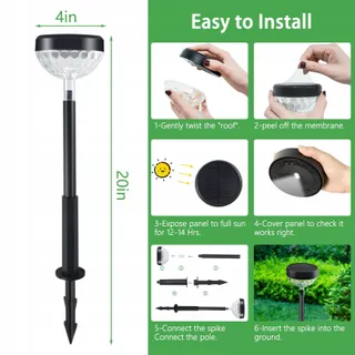SONPEN Solarlampen Buiten LED Tuin RGB IP65 8 Stuks 1200mAh — miniatuur 2