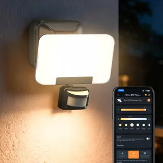 OREIN Smart LED Schijnwerper Bewegingsmelder 28W 3000lm IP65 Zwart — miniatuur 1