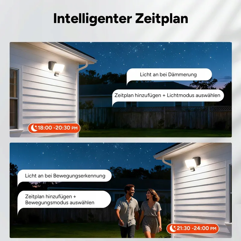 OREIN Smart LED Schijnwerper Bewegingsmelder 28W 3000lm IP65 Zwart — foto 4