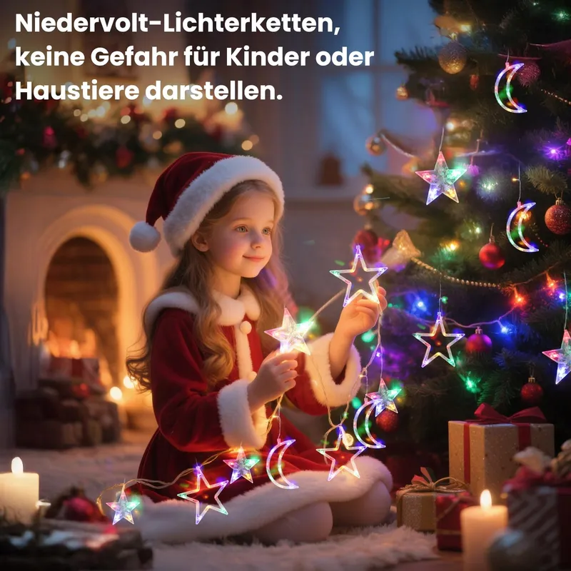 AIGOSTAR Lichtgordijn RGB Afstandsbediening 8 Modi Waterdicht — foto 4