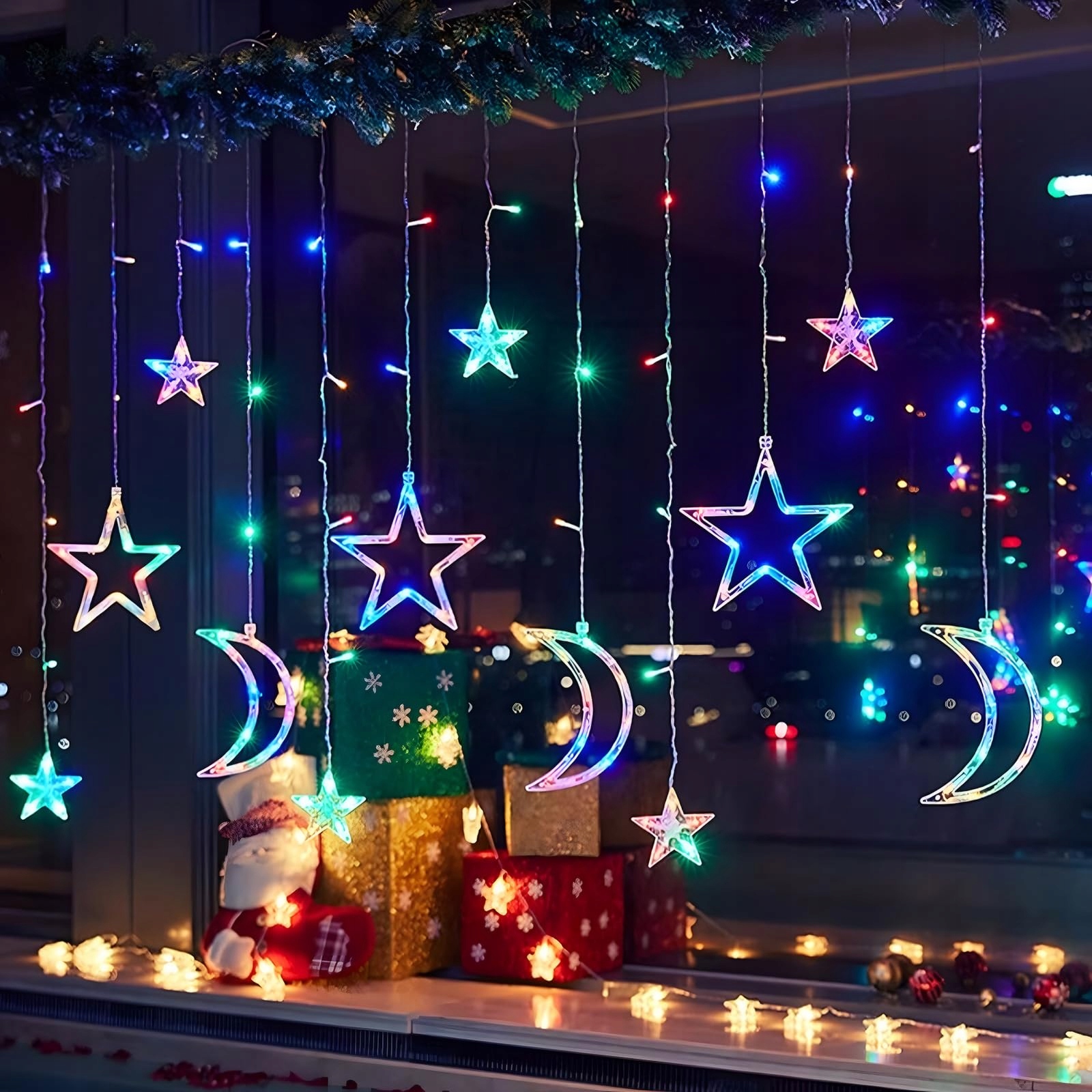 AIGOSTAR Lichtgordijn RGB Afstandsbediening 8 Modi Waterdicht