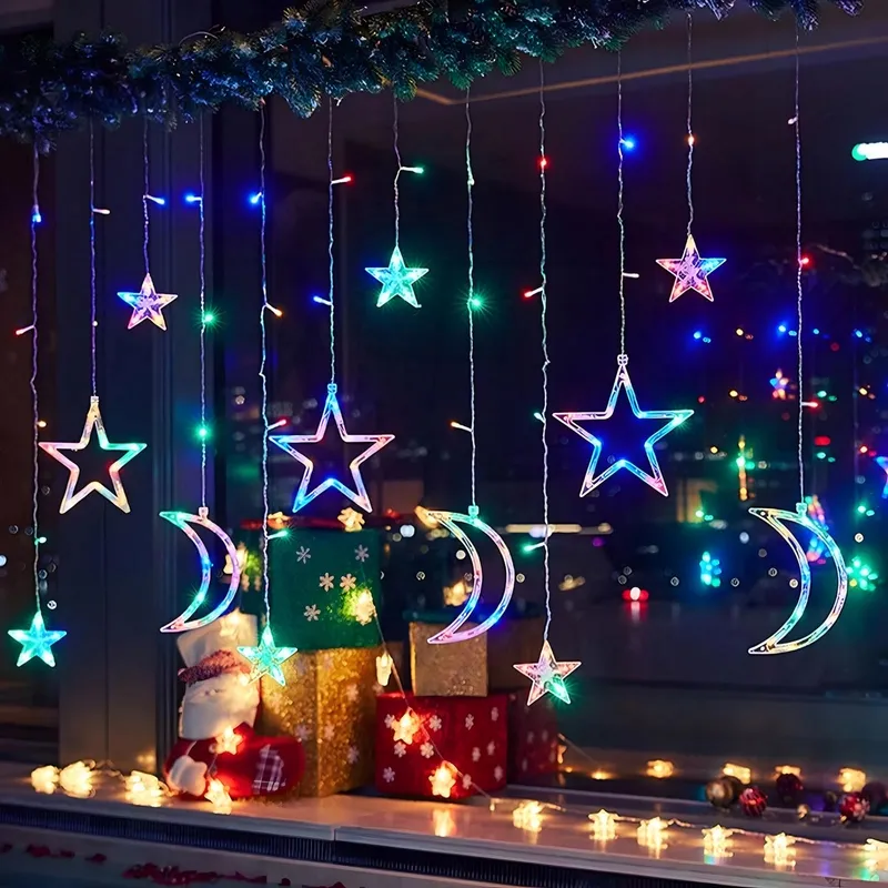 AIGOSTAR Lichtgordijn RGB Afstandsbediening 8 Modi Waterdicht — foto 1