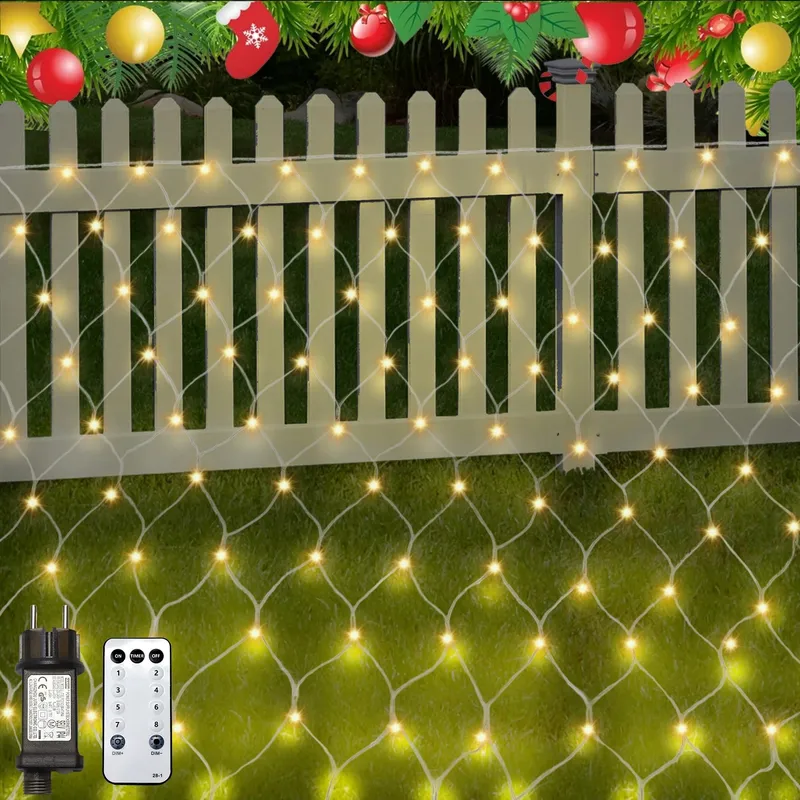 DANKELED LED Lichtnet 2x3M Kerstverlichting Warm Wit Waterdicht — foto 1