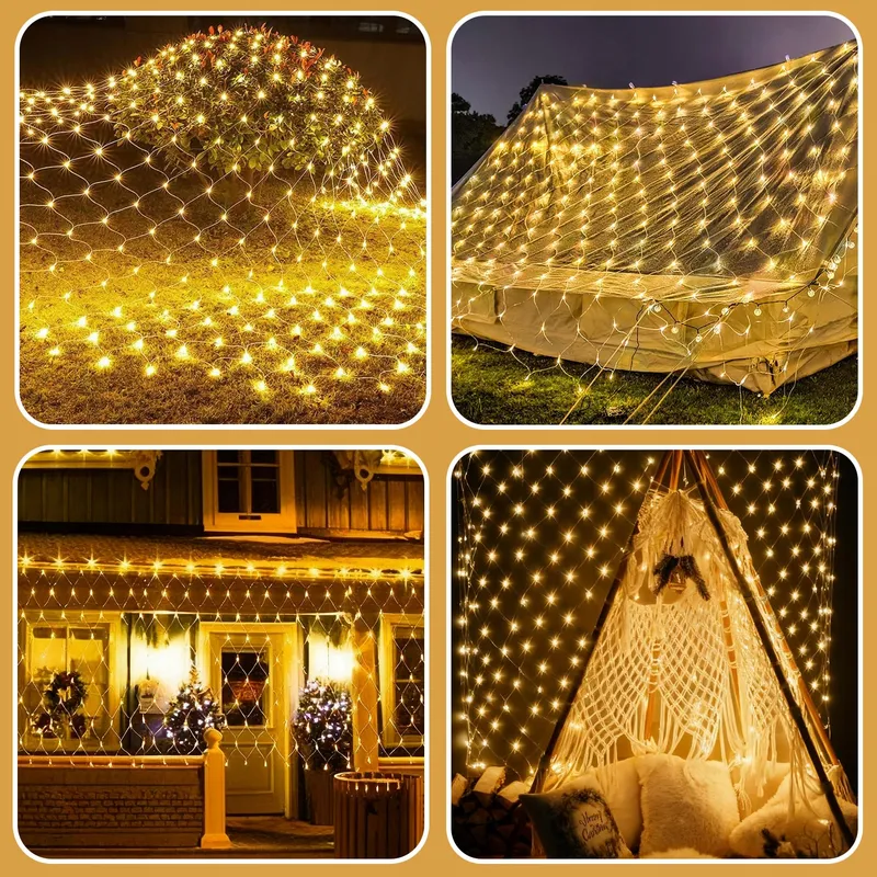 DANKELED LED Lichtnet 2x3M Kerstverlichting Warm Wit Waterdicht — foto 7