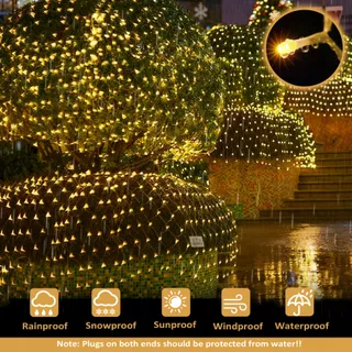 DANKELED LED Lichtnet 2x3M Kerstverlichting Warm Wit Waterdicht — miniatuur 5