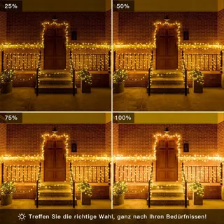 OLLNY Lichtsnoer 60M 600 LED Warm Wit Afstandsbediening Timer 8 Standen — miniatuur 3