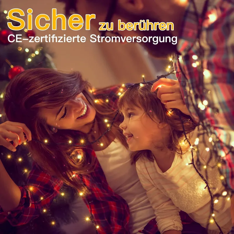 OLLNY Lichtsnoer 60M 600 LED Warm Wit Afstandsbediening Timer 8 Standen — foto 5