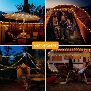 OLLNY Lichtsnoer 60M 600 LED Warm Wit Afstandsbediening Timer 8 Standen — miniatuur 7