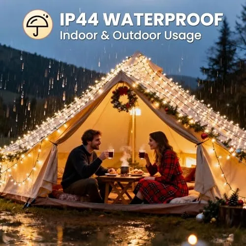 LED Kerstverlichting Buiten 30M 300 LED Warm Wit 8 Standen IP44 — foto 4