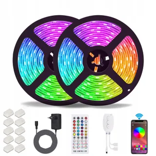 ALED LIGHT Bluetooth LED Strip RGB 10M Waterdicht Met Afstandsbediening — miniatuur 1