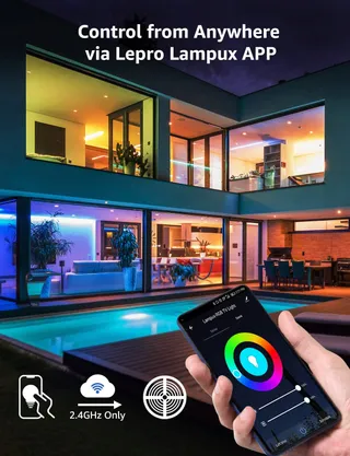 LE Smart LED Strip 5M RGB IP65 Alexa Google Home — miniatuur 6