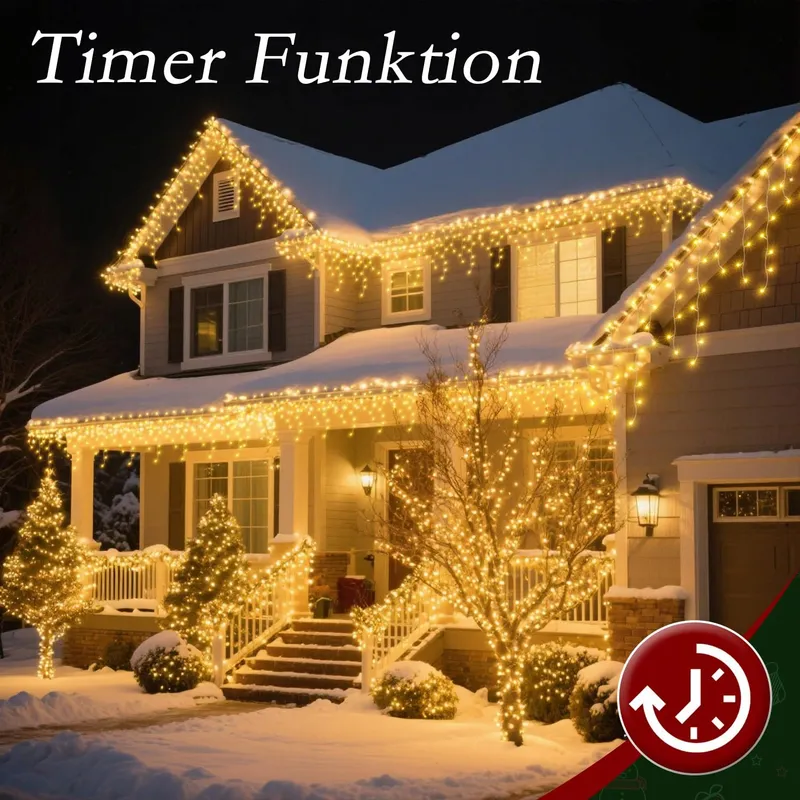 SOAGRC LED Lichtsnoer Buiten 486 LED Warm Wit Afstandsbediening 12m IP44 — foto 6