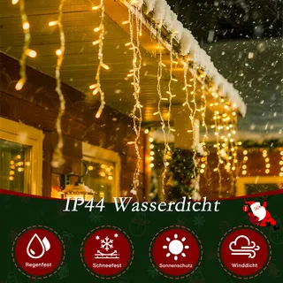 SOAGRC LED Lichtsnoer Buiten 486 LED Warm Wit Afstandsbediening 12m IP44 — miniatuur 5