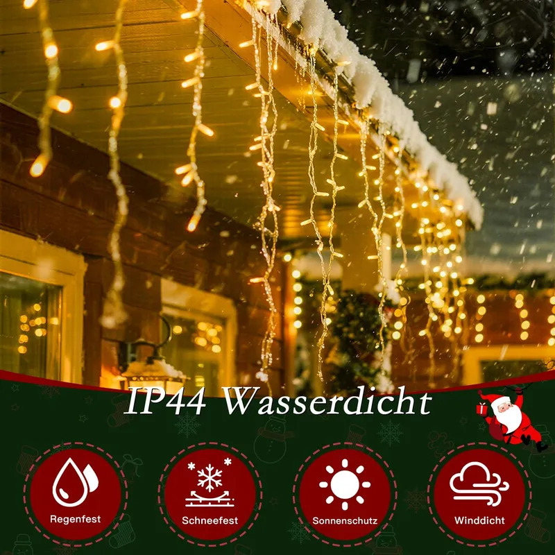 SOAGRC LED Lichtsnoer Buiten 486 LED Warm Wit Afstandsbediening 12m IP44 — foto 5