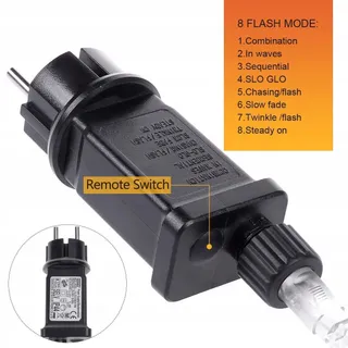 QUNTIS Lichtgordijn 138 LED 2m 12 Sterren Warmwit IP44 — miniatuur 4