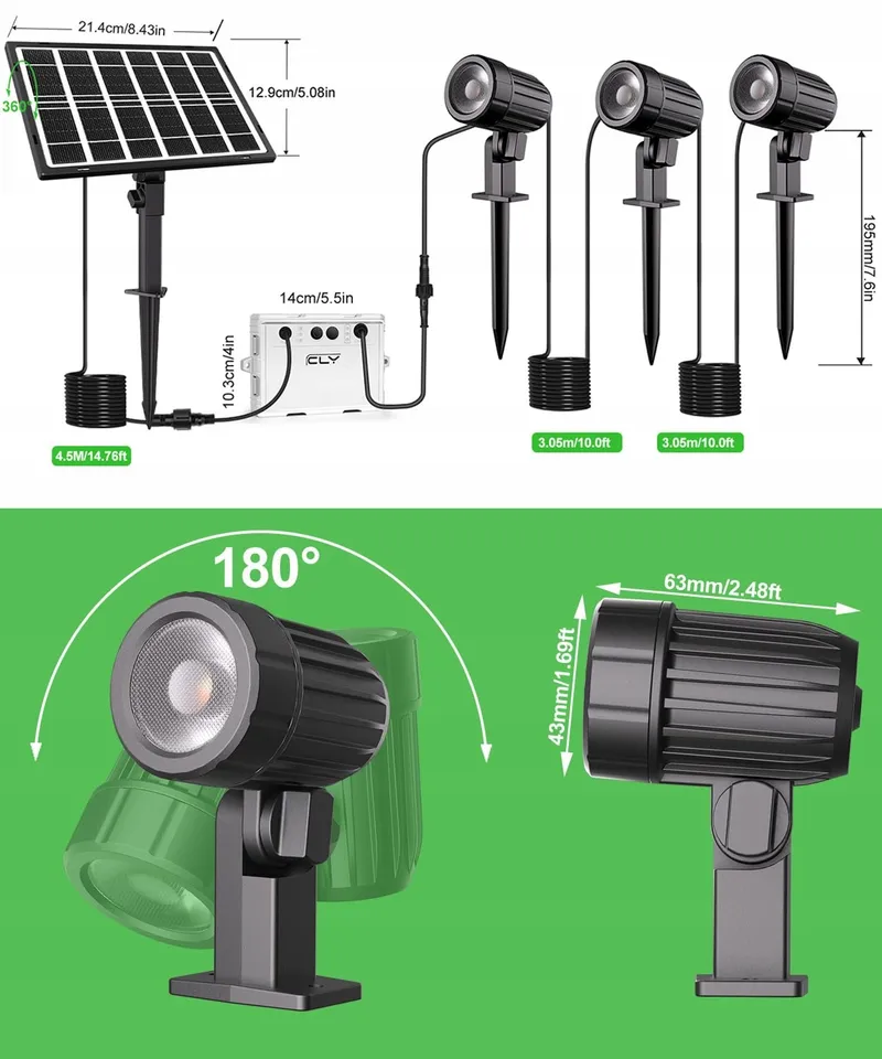 CLY Solar Tuinverlichting Afstandsbediening IP66 5000mAh — foto 8