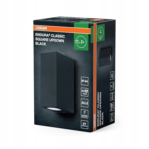 OSRAM Endura Classic Square Updown Buitenwandlamp GU10 IP44 Zwart — foto 4